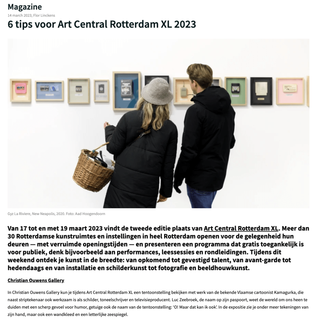 Art Central, Gallery Viewer: "6 tips voor Art Central Rotterdam XL 2023
