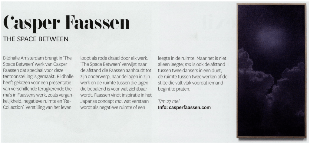 Publicatie Casper Faassen, Villa d'Arte 2023